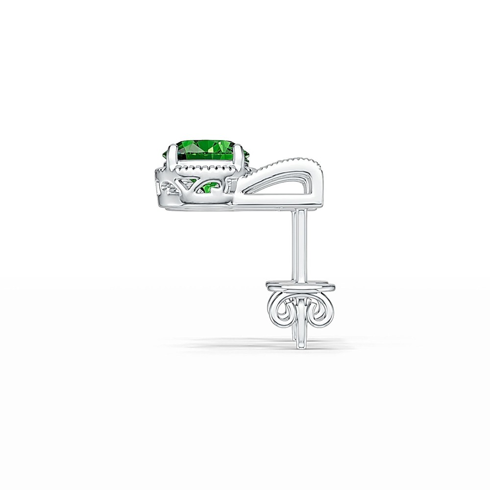 Sterling Silver Semi Mount Earrings Setting Round RD 6.5mm