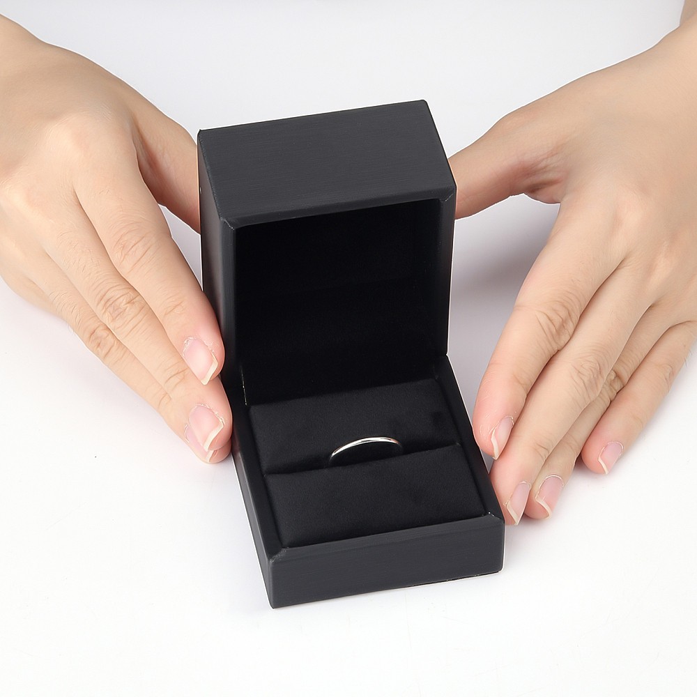 4pcs Proposal Leather Ring box Jewelry Gift box with Black