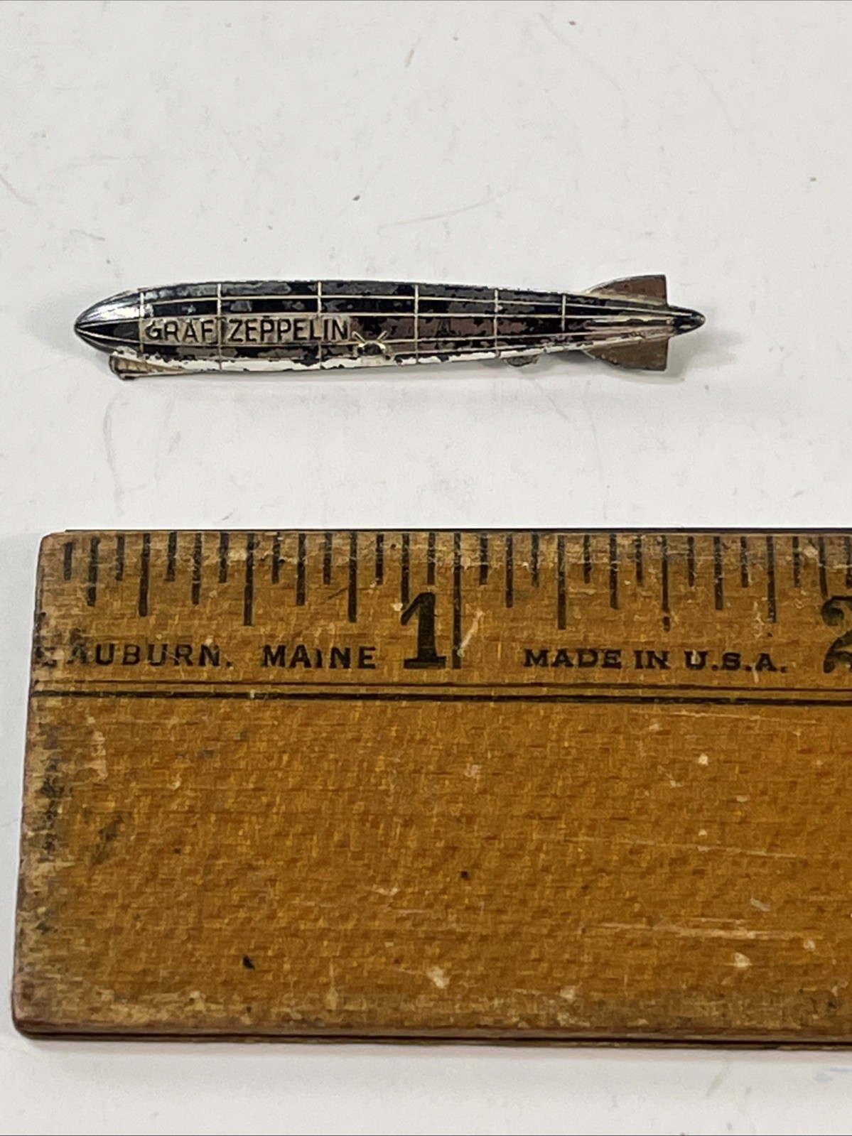 Graf Zeppelin Lapel Pin Vintage Some wear 1.5" long