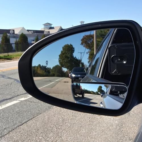 Rectangle Blind Spot Mirror, HD Glass Frameless Convex Frameless Rectangle