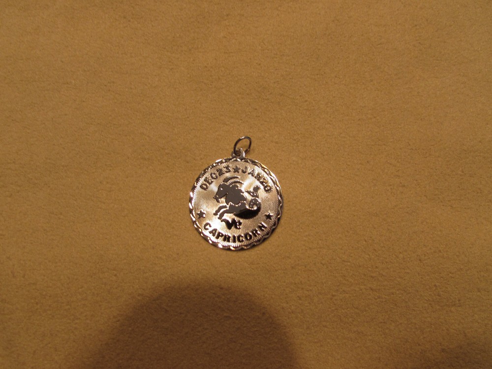 Capricorn Zodiac Sterlin Silver Charm