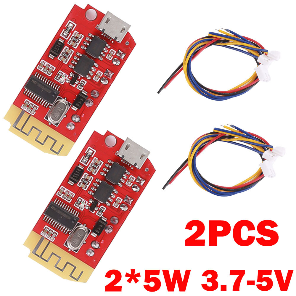 2pc 2*5W 3.7V-5V Dual Plate Bluetooth Amplifier Module DIY Speaker Modification