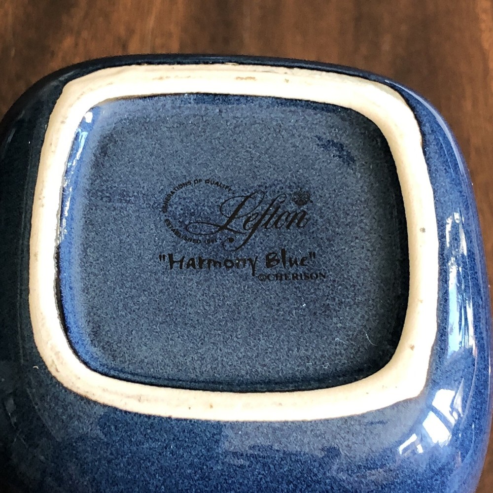 Leftron Cherison Harmony Blue Square Vase 7" x 4"