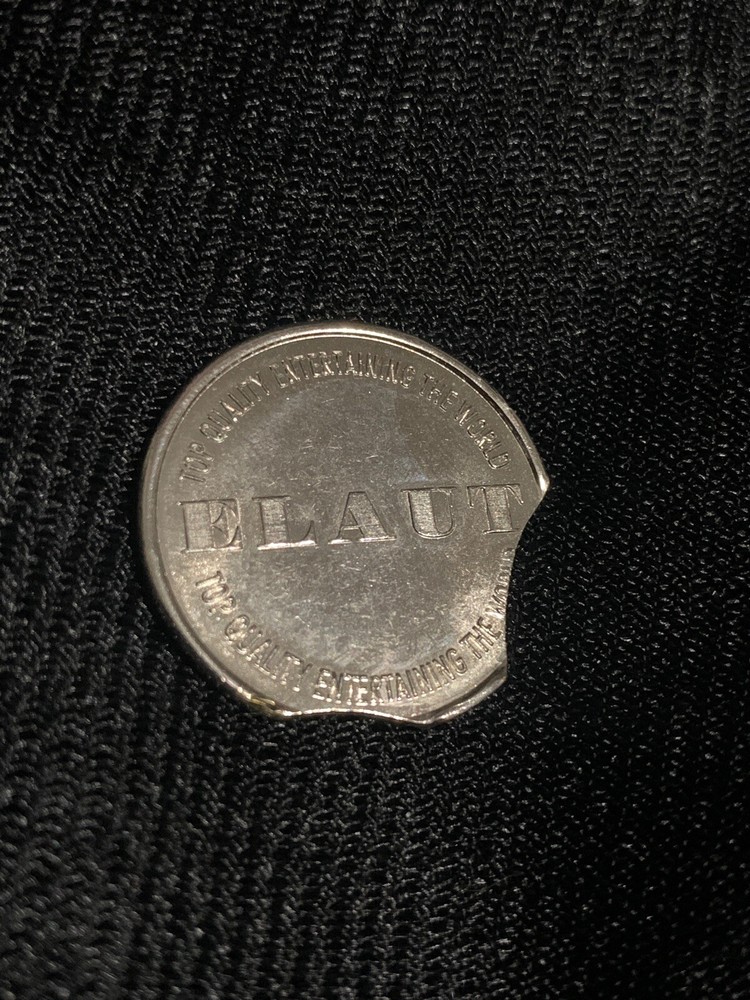 Elaut Error Token. Double Curved Clipped Planchet Error. RARE!