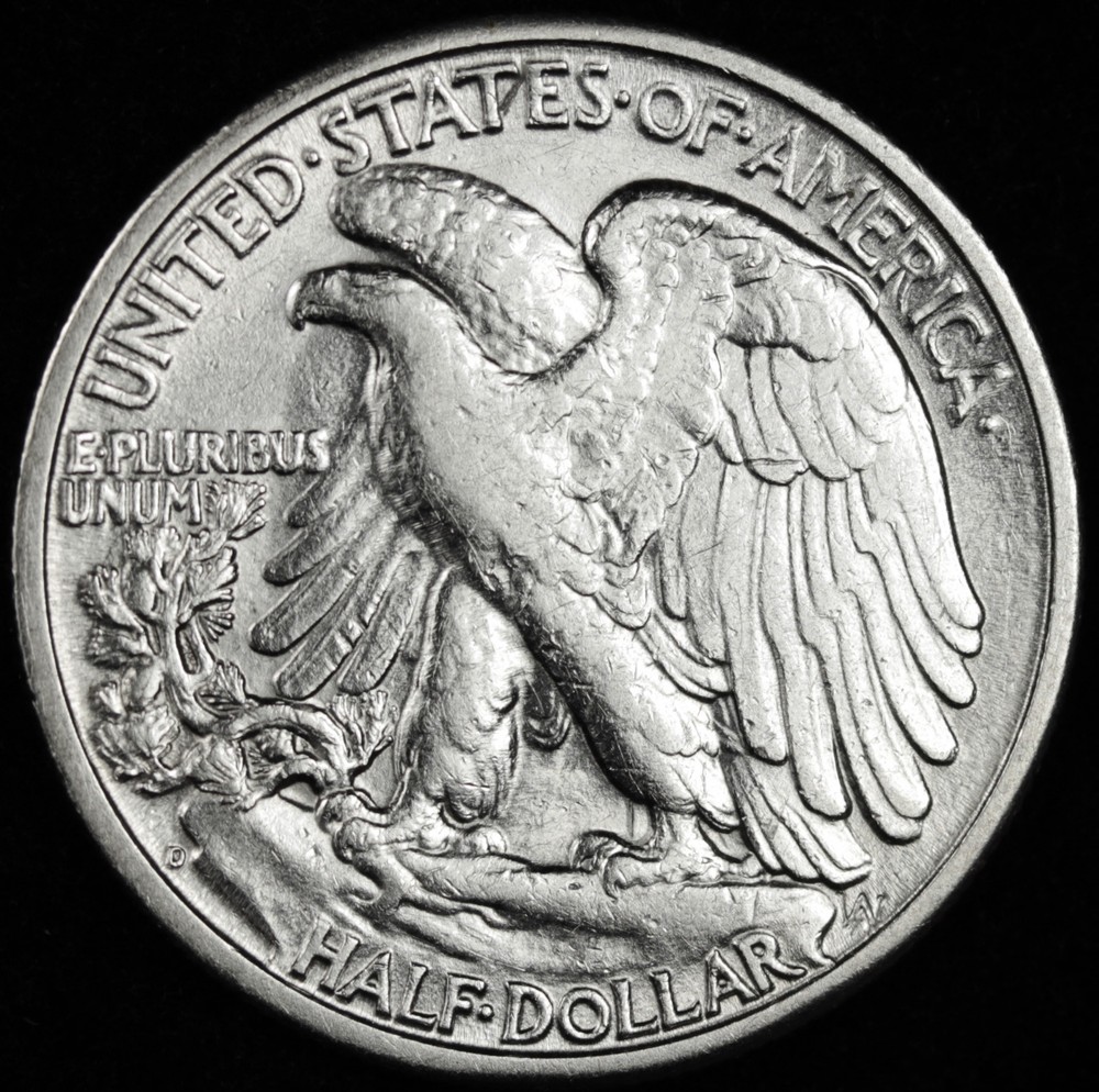 1947-d Walking Liberty Half. A.U. (Inventory A)