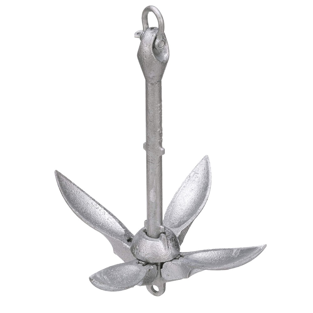 11964-1 Grapnel Folding Anchor 3 lb Silver