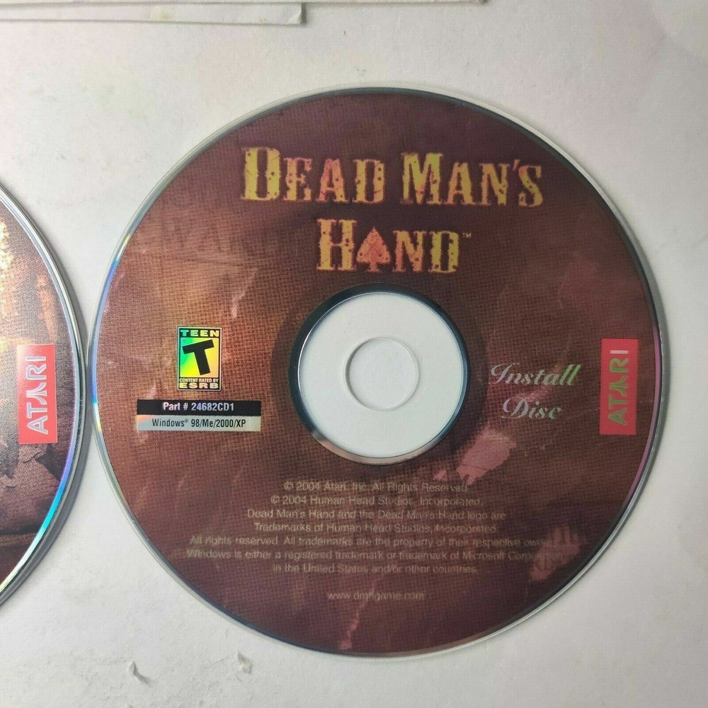 Atari Dead Man's Hand Windows PC CD-ROM CD's Only. No Box or Manual