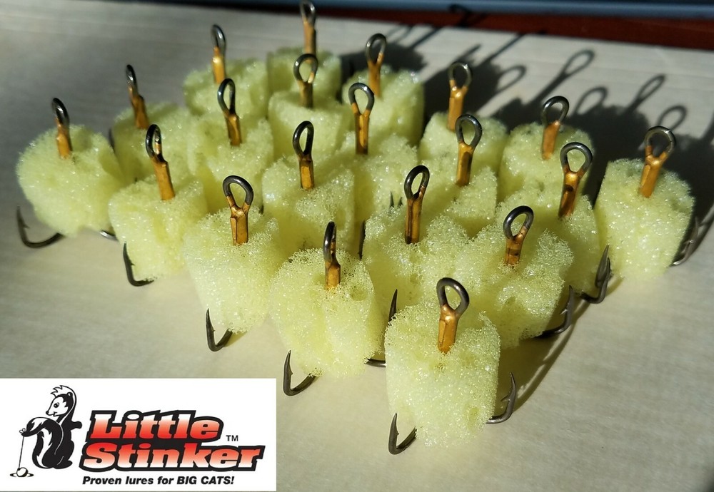 20 EA LITTLE STINKER CATFISH(UNCLE JOSH) Sponge bait rig Treble Size #4,$$SAVE$$