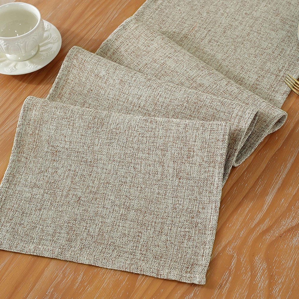 Laolitou Light Brown Table Runners 72 72" x 13" (Rectangular), A-light