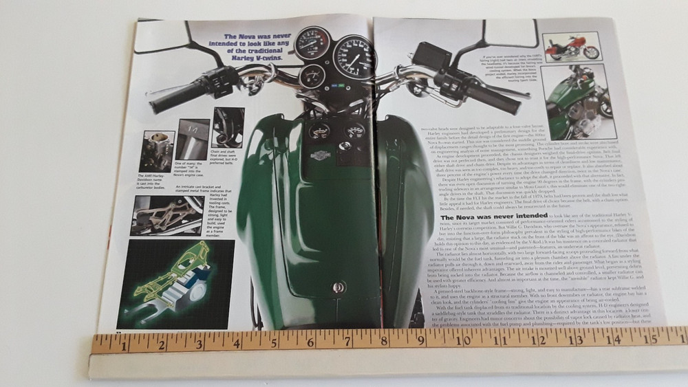 HARLEY DAVIDSON V4 NOVA CONCEPT MOTORCYCLE ORIGINAL 2002 ARTICLE
