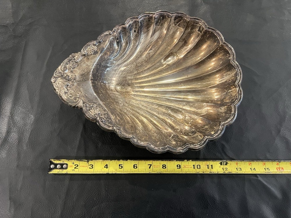 Silver Plated Sea Shell Shaped Serving Dish