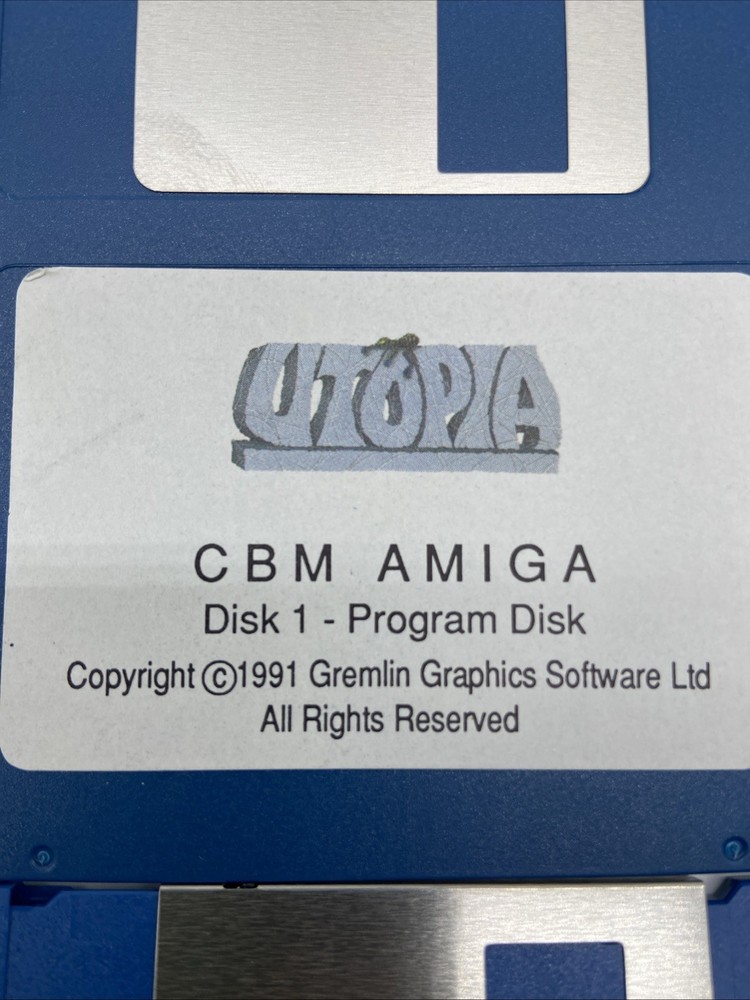 199 UTOPIA CBM AMIGA Disk 1 & 2 VTG Floppy Disks Untested