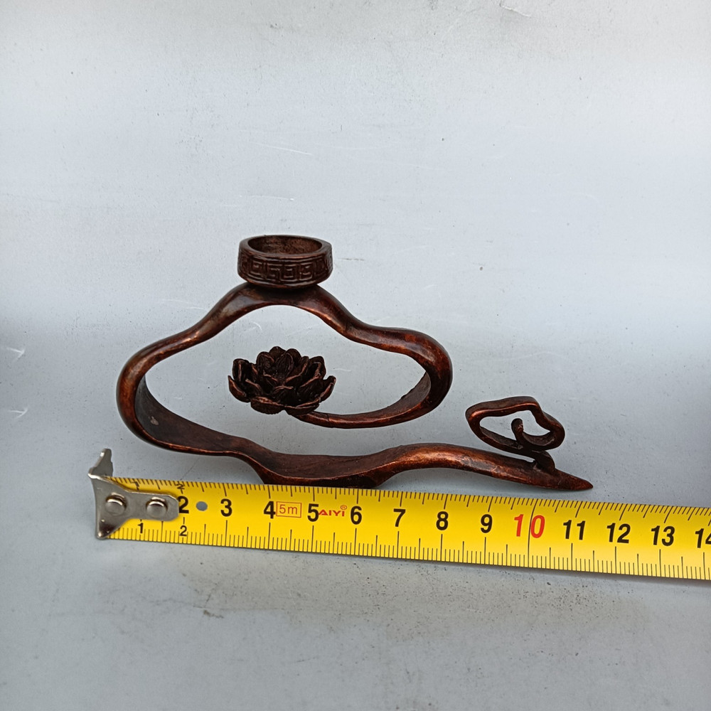 Copper Incense Burner Lotus Cloud Backflow Creative Home Decor Handcrafted