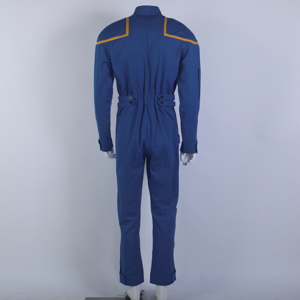 For Enterprise Duty Jumpsuits Starfleet Gold Red Blue Stripes Cosplay Uniforms
