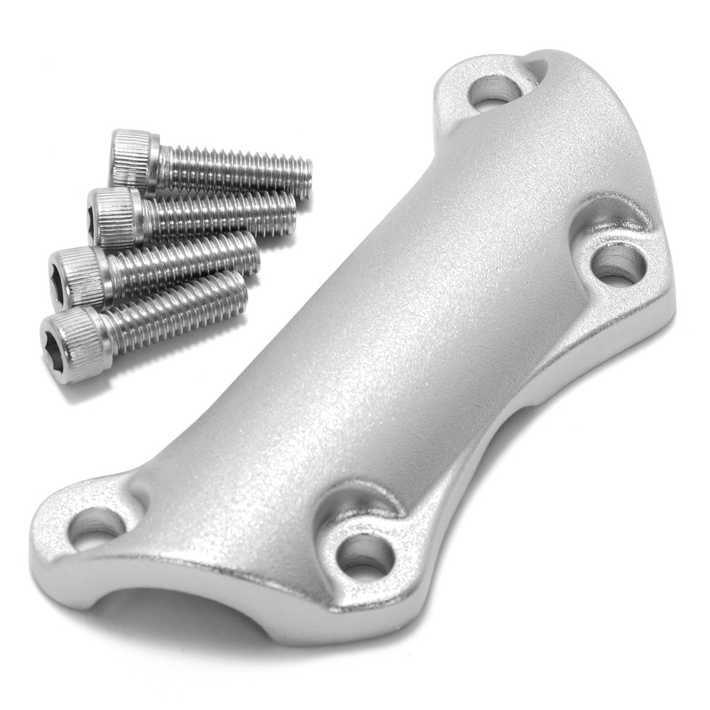 Silver 1" Handlebar Top Riser Clamp Mount For Harley Road Glide King Dyna FXDF