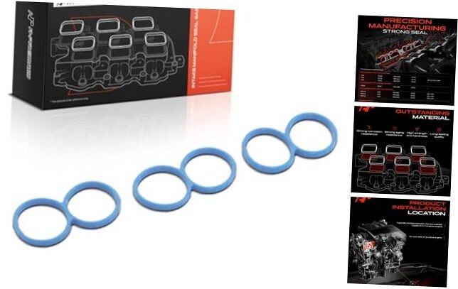 Upper Fuel Injection Plenum Gasket Set for Ford Taurus 2001-2007, Compatible ...