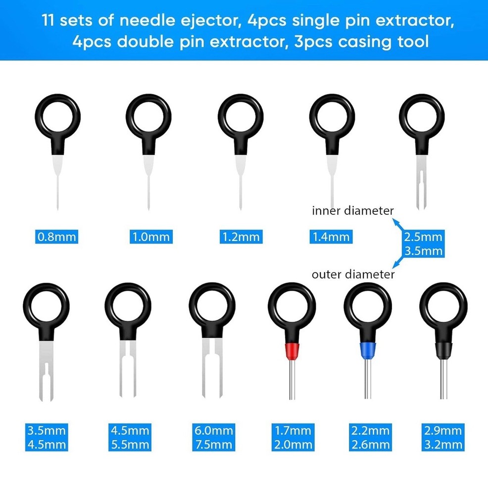 Terminal Pin Removal Tool Kit 82 Pcs Tool Set Wire Terminal Release