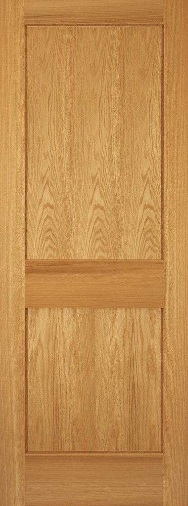 2 Panel Red Oak Mission Shaker Flat Panel Solid Core Interior Wood Doors Door