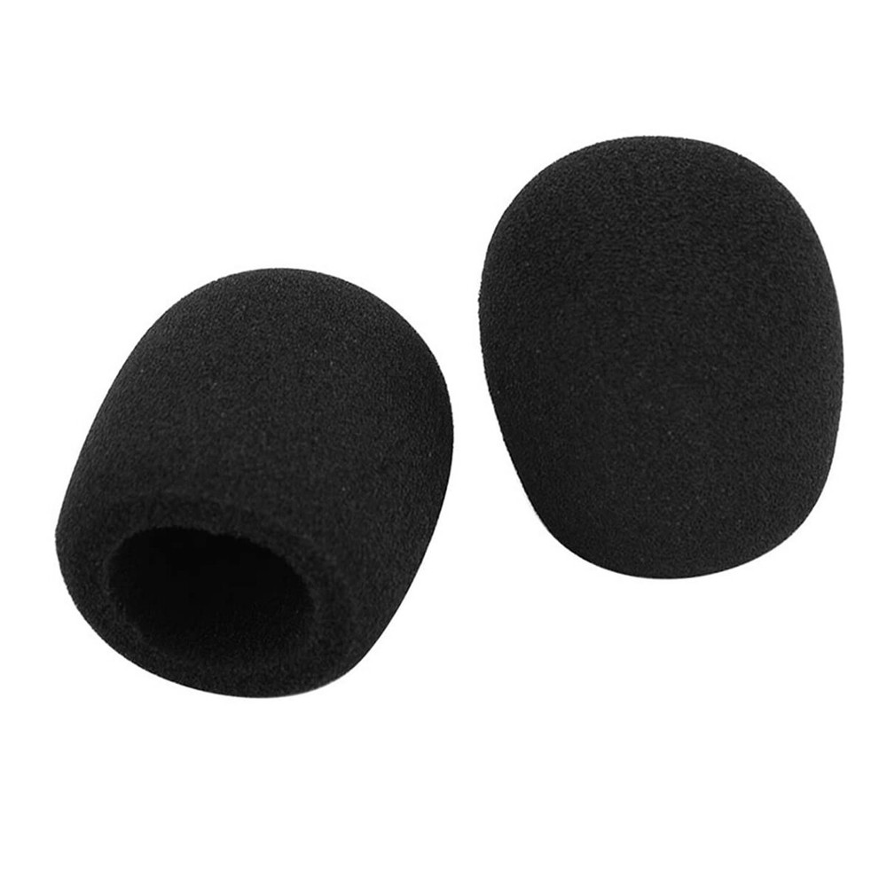 10pcs Black Microphone Windscreen Sponge Foam Mic Cover Pop Filter