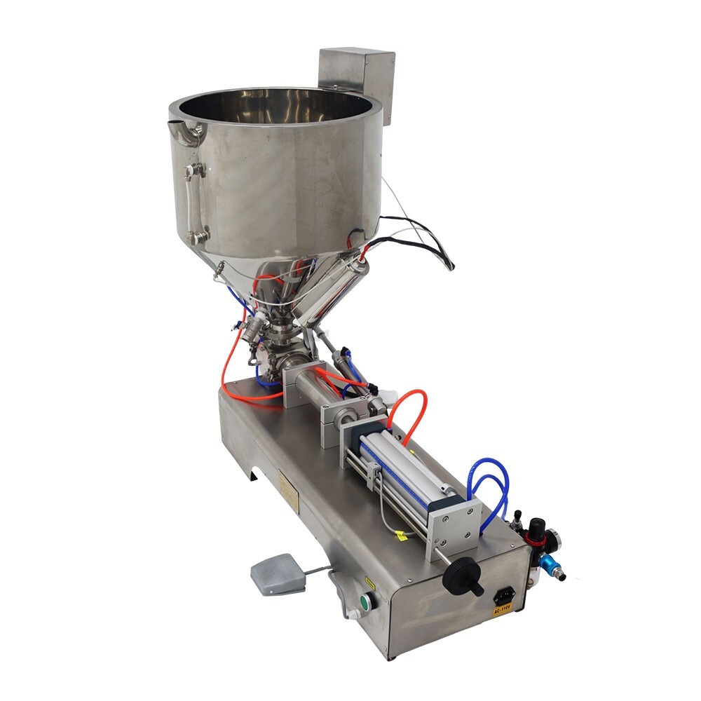 110V Single Nozzle Paste Liquid Dual Purpose Heating Filling Machine 50-500ml
