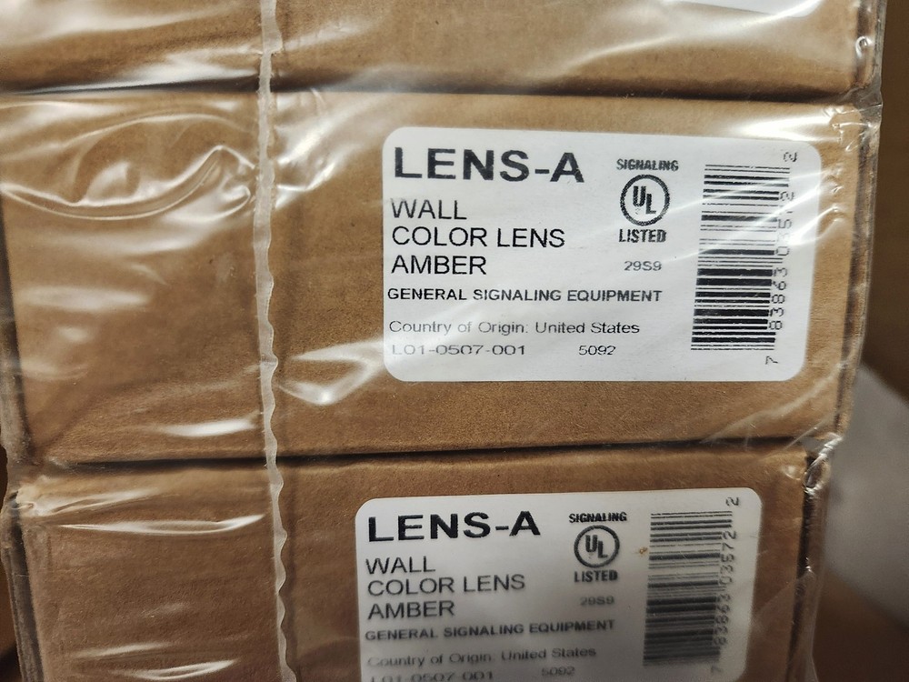 Amber Color Lens, for Wall Units, System Sensor #LENS-A