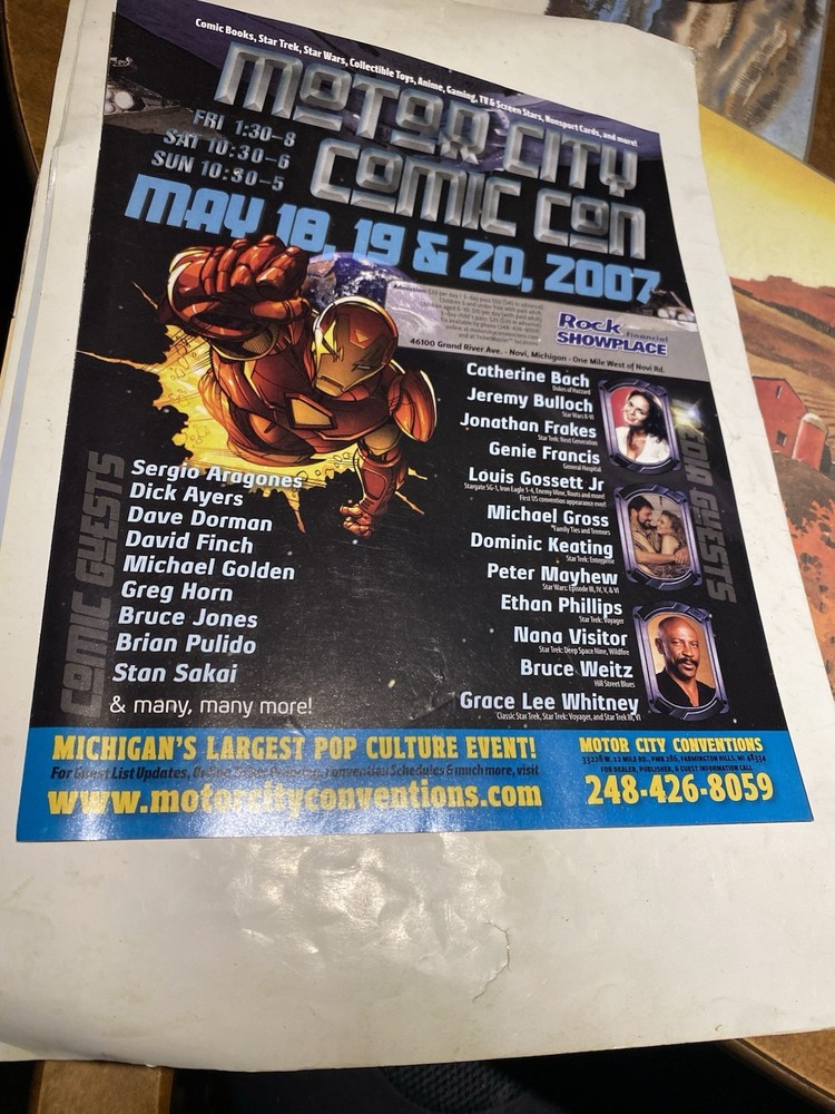 Motor City Comic Con 2007 8.5” X 11” Flyer