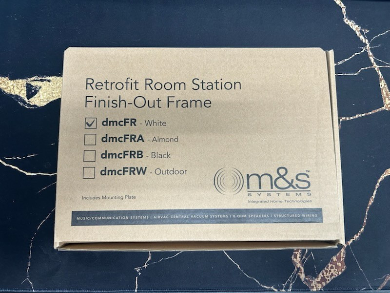 (1) DMCFR White Mounting Frame M&S DMC3-4 Intercom Room Station