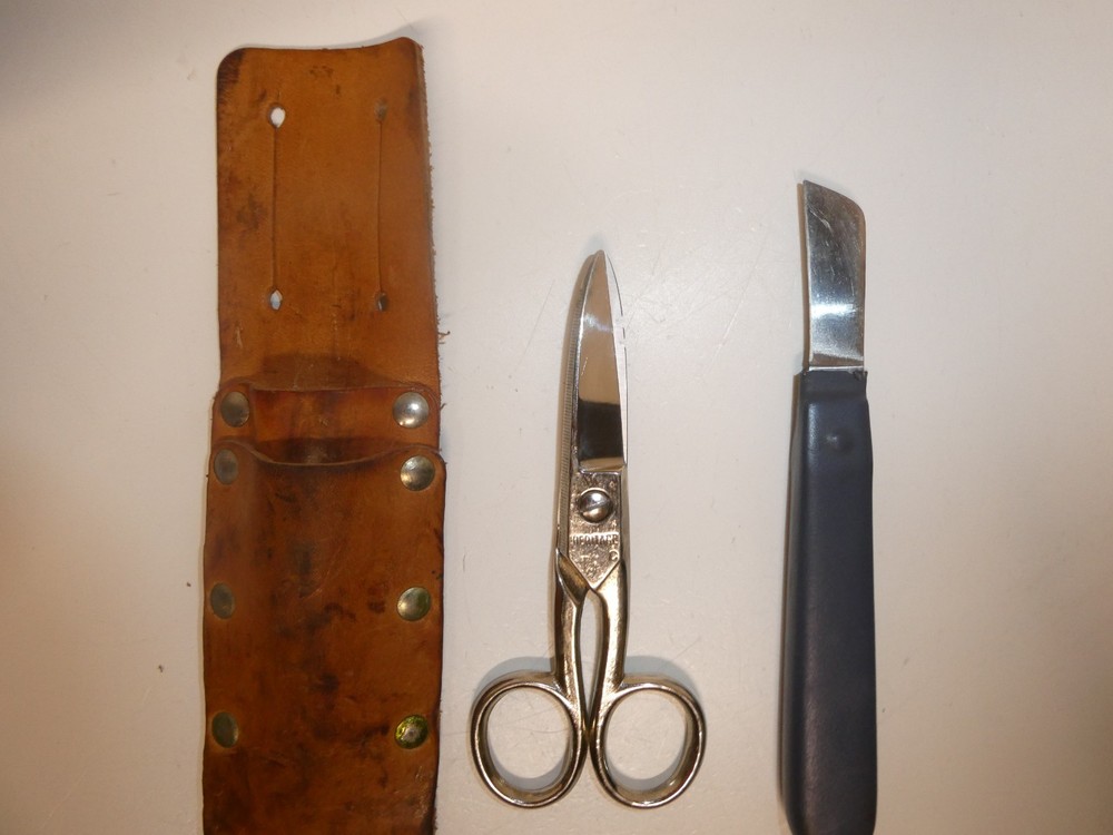 VTG HERITAGE (C) TELCO/INSTALLER/NETWORKING CABLE SPLICER SCISSORS Snips Leather