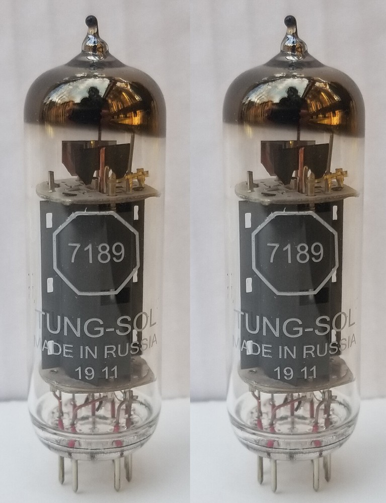 New 2x Tung-Sol 7189 / EL84 / 6BQ5 | Matched Pair / Duet / Two | Power Tubes