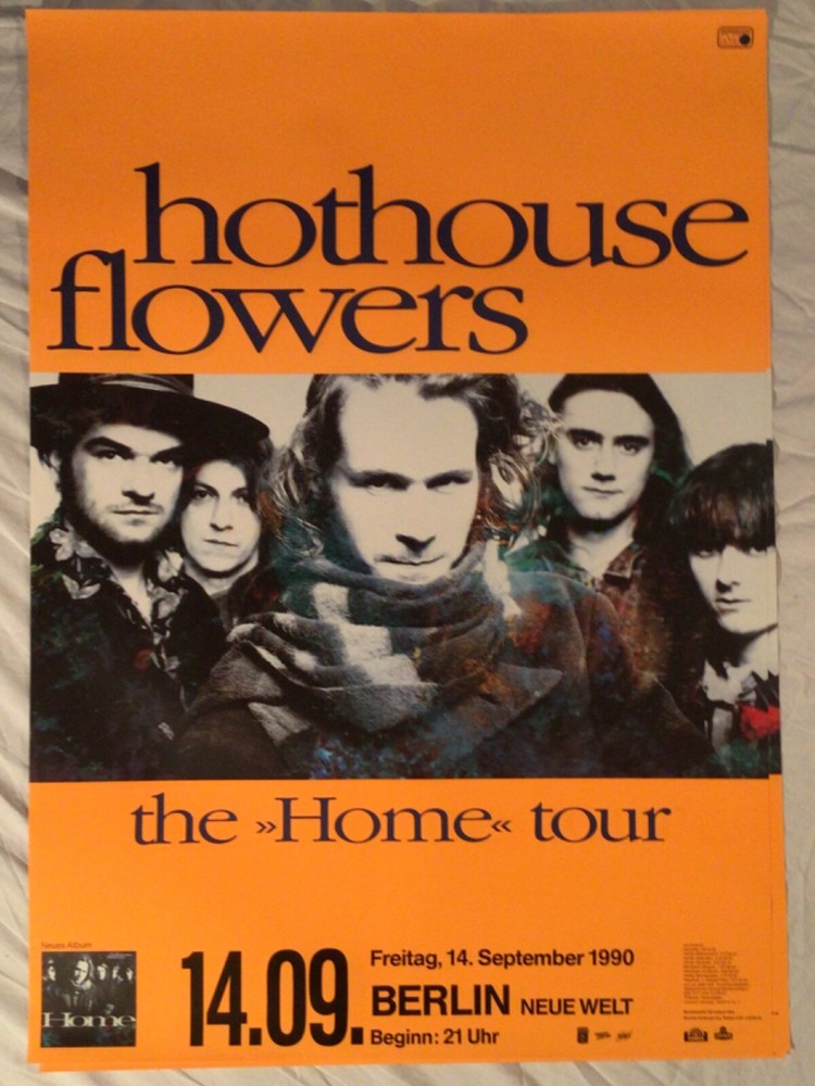 Hothouse Flowers 1990 German Tour Poster The Home Tour