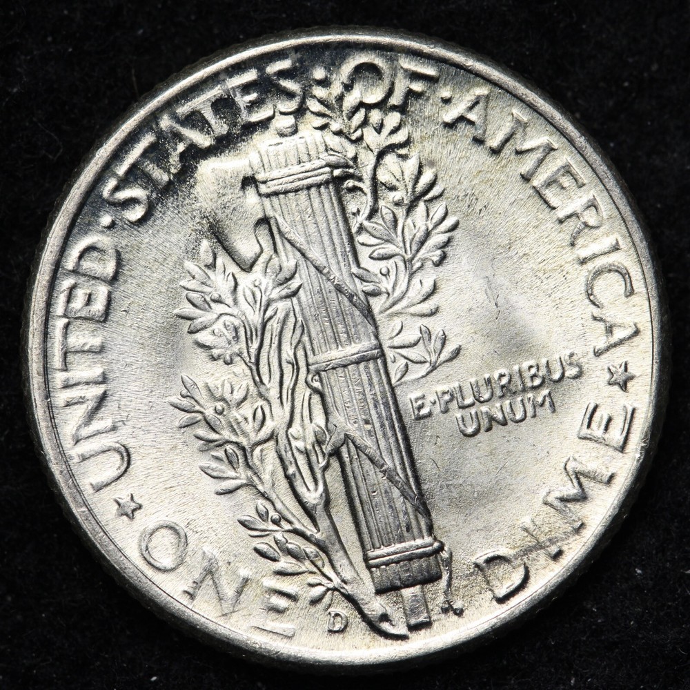 1945-D Mercury Silver Dime GEM BU *UNCIRCULATED* MS E250 VRP