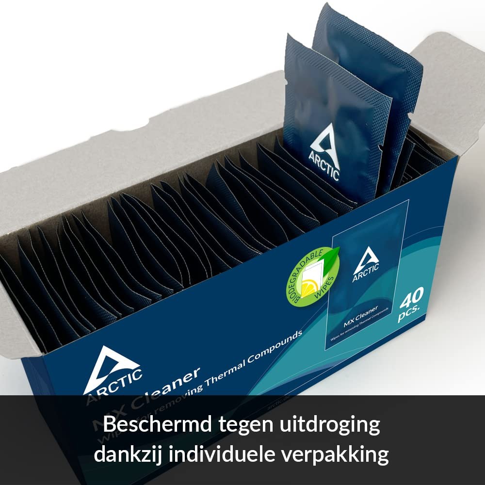 ARCTIC MX Cleaner (40 pieces) Cleaning Wipes Remover Thermal Paste GPU CPU PC