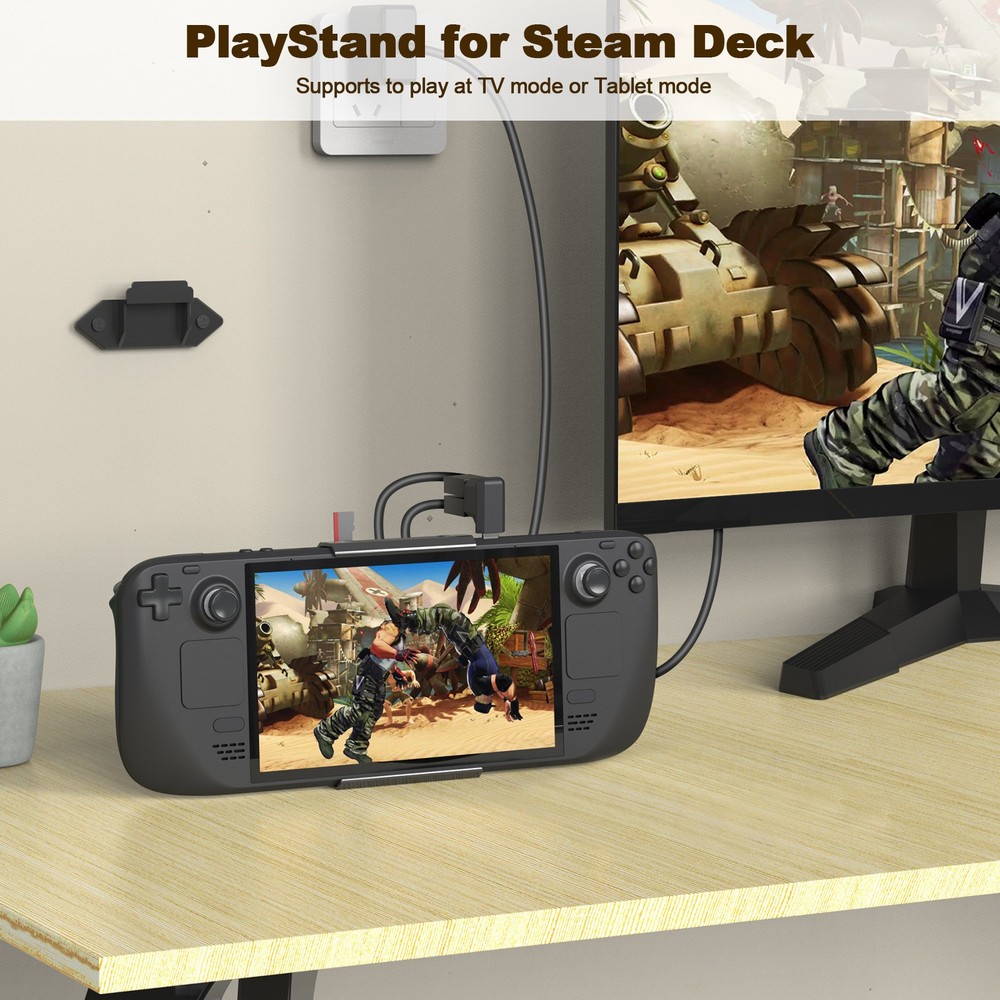 Console Desktop Holder Wall-Mounted TF Card Storage Bracket Kit For Steam Deck b