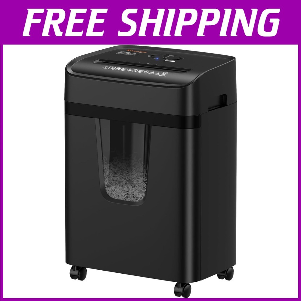 High Security Shredder, 12-Sheet Cross Cut, Quiet Operation