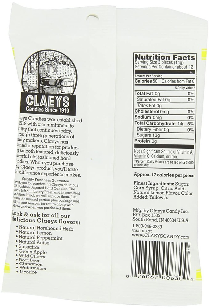 Claey's Lemon Drop Hard Candy - 6 oz