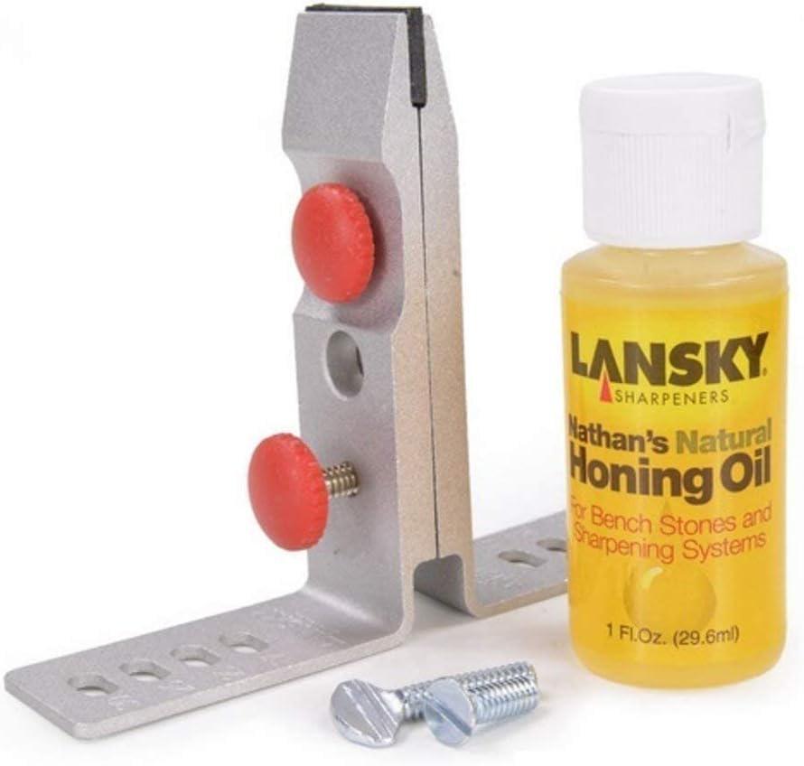 Knife Sharpening System: 3-Stone Ceramic Knife Sharpener Kit with Honing Oil