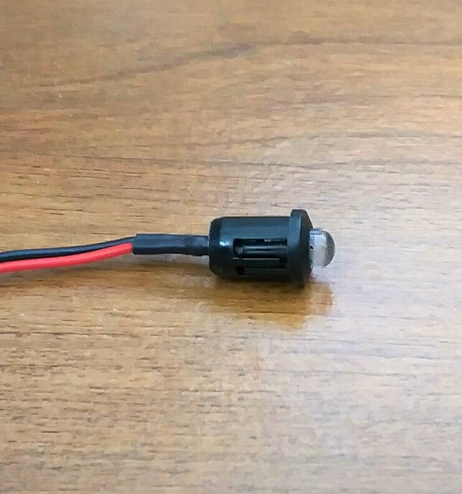 3 Super Bright BBT 12 volt DC Red LED 3/8" Snap-In Indicator Lights