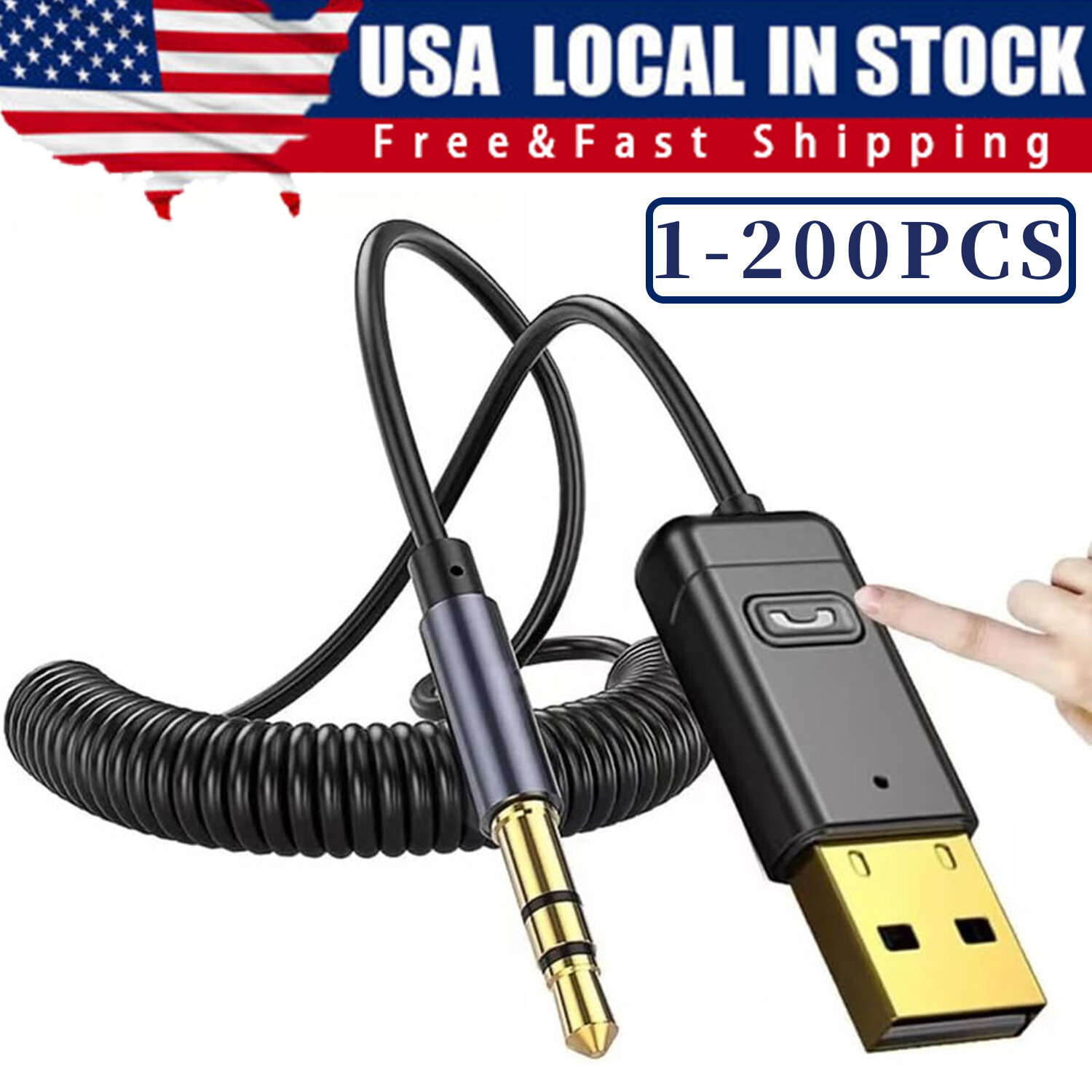 Wireless USB Bluetooth 5.0 Audio Transmitter Receiver AUX Adapter For TV Car Lot