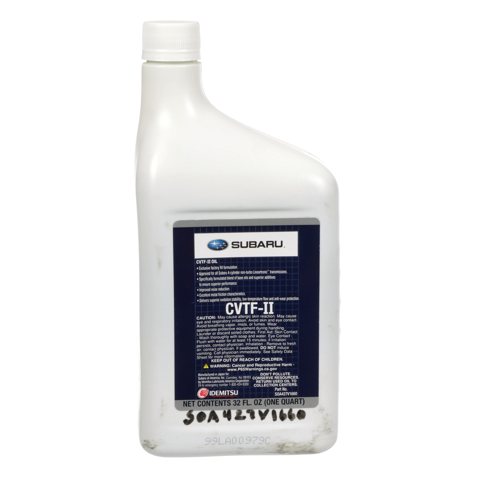 OEM NEW Subaru CVTF-II Continuously Variable Transmission Fluid SOA427V1660