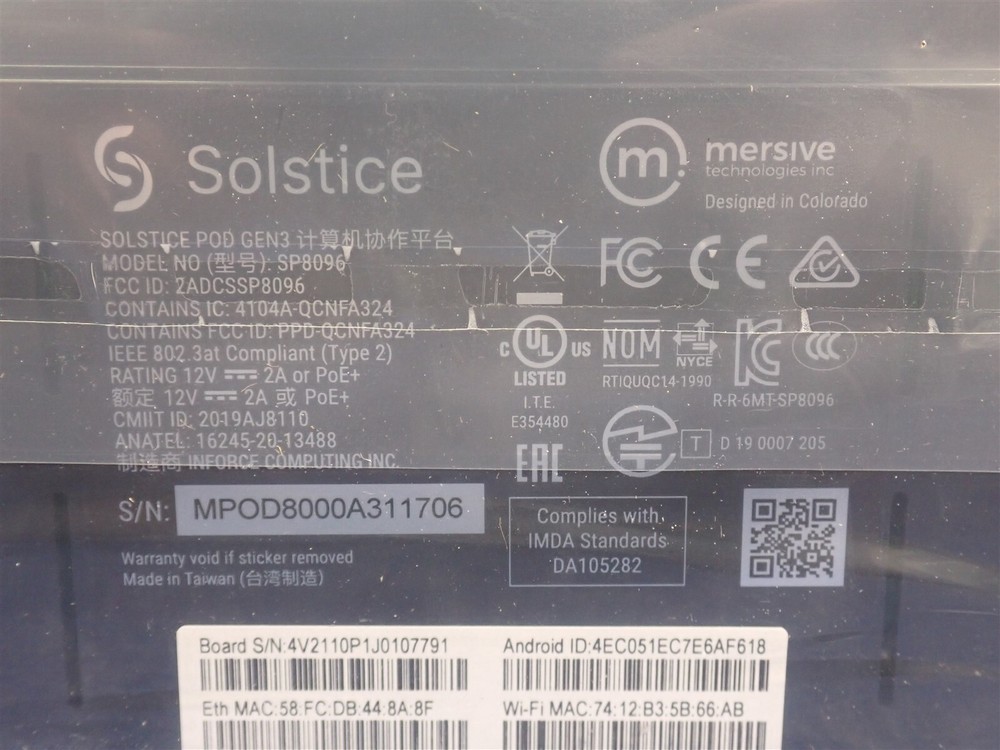 Mersive Solstice Pod SP8096 Generation 3 Wireless Presentation System (G44)