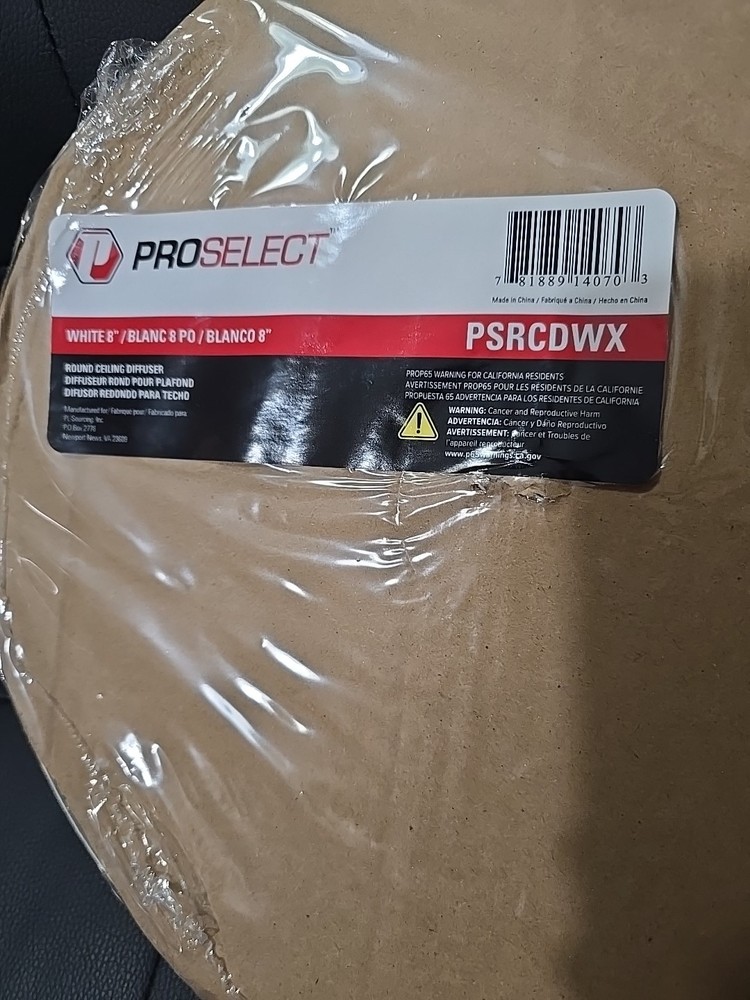 8" Round White Ceiling Diffuser With Hardware, 360 Air Flow Free US Shipping