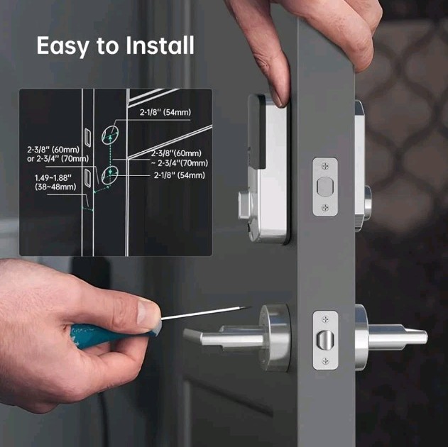 Smart Lock Deadbolt Keyless Entry With Keypad -Alexa/Google Compatible