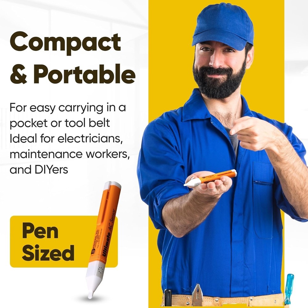 Ultimate AC Sensor: Compact Non-Contact Voltage Detector 50-1000VAC