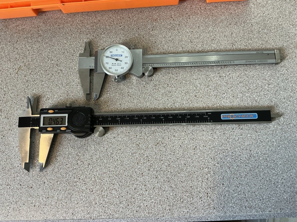PROCHECK 6” DIAL CALIPER & 8” DIGITAL CALIPER TOOLMAKER MACHINIST TOOLS