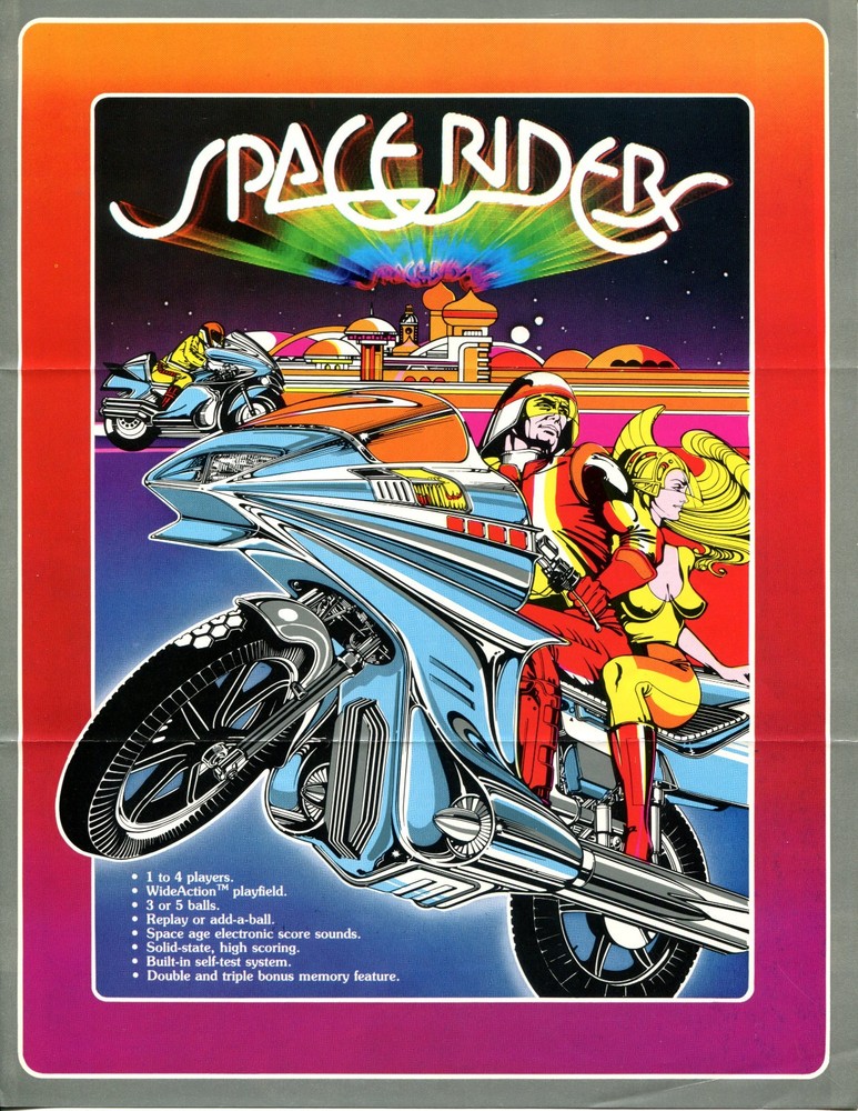 Space Riders Atari Pinball Flyer / Brochure / Ad