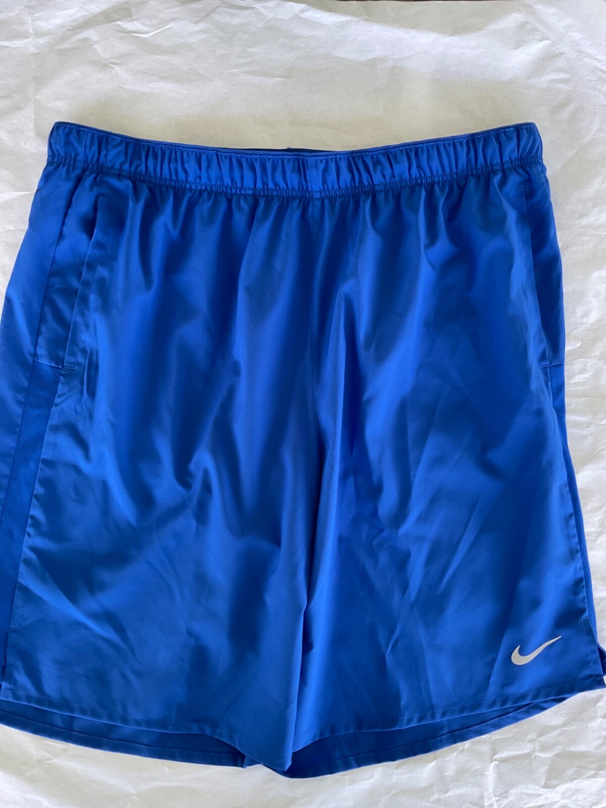 Nike Dri Fit Running Shorts 9 Inch Polyester Men New Royal Blue
