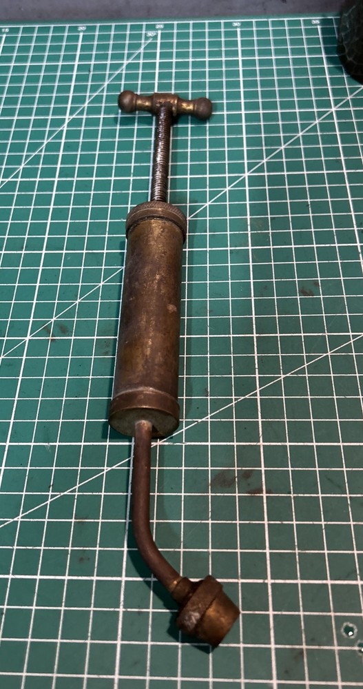 Vintage Brass Grease Gun Threaded Type Rare