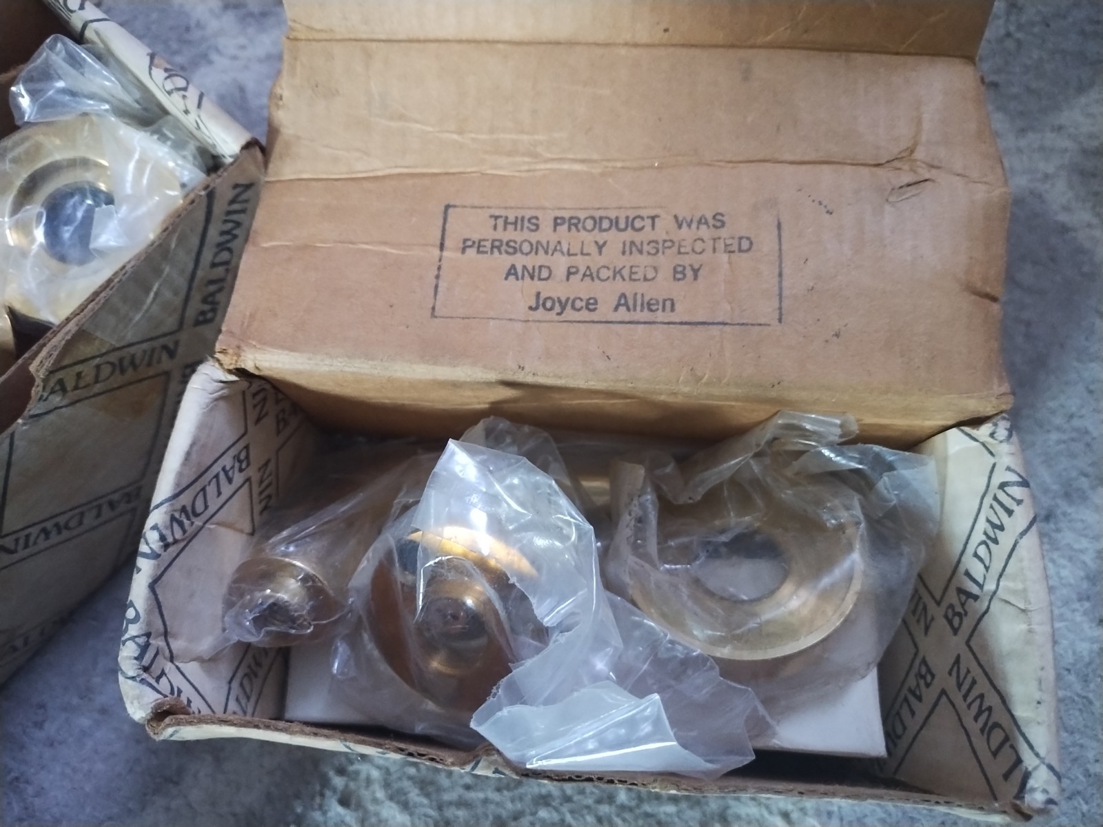 Lot Of Vintage New Old Stock BALDWIN Door HARDWARE Handles Ring Escutcheons