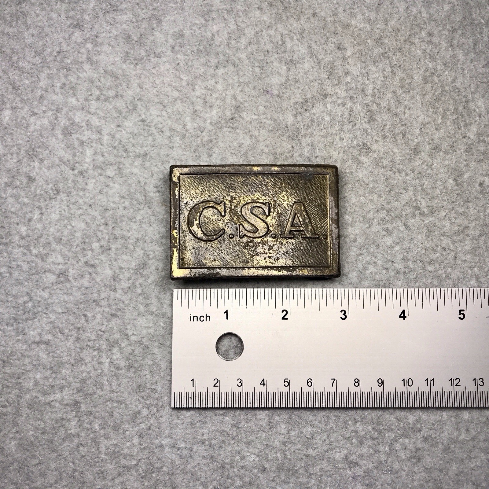Vintage CSA Belt Buckle Antique Style Military CivilWar Confederate Reproduction