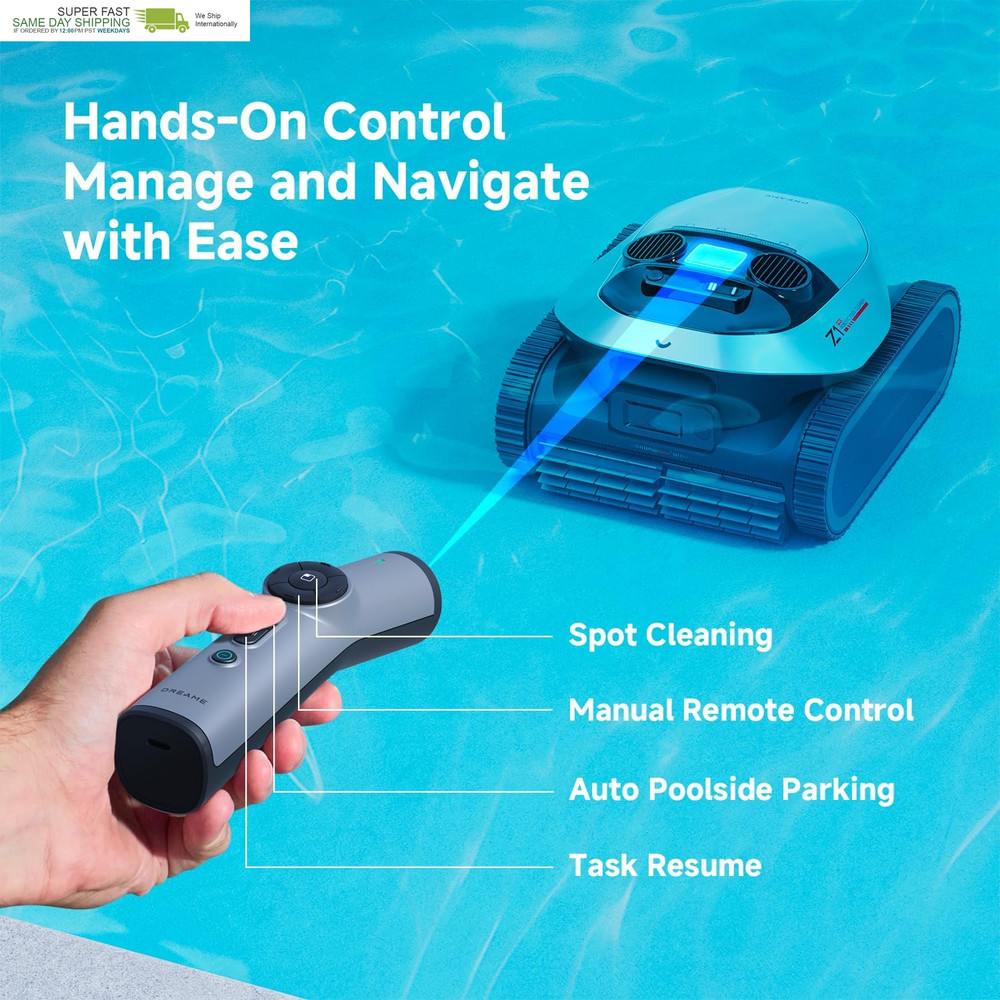 8000 GPH Suction, Waterline Horizontal Cleaning, Auto-Retrieval, Automatic Pool